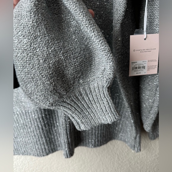 LC Lauren Conrad Knitted Raglan Sweater Heather Grey Size 0X NWT - Picture 8 of 8